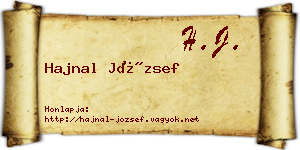 Hajnal József névjegykártya