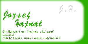jozsef hajnal business card